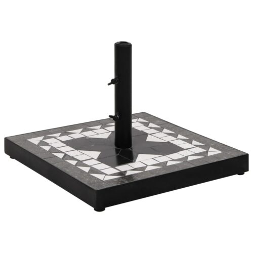 Parasol Base Black White Square 12 kg