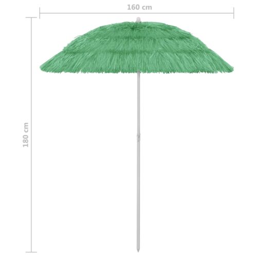 Hawaii Beach Umbrella Green 180cm - Image 8