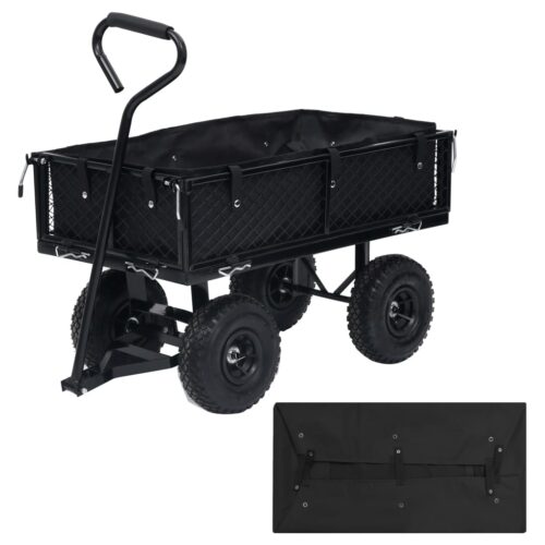 Garden Cart Liner Black 81x41x21cm Fabric