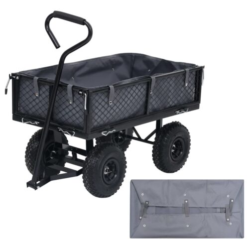 Garden Cart Liner Dark Grey 81x41x21cm Fabric