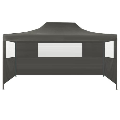 Professional Folding Party Tent with 3 Sidewalls 3x4m Steel Anthracite - Image 2