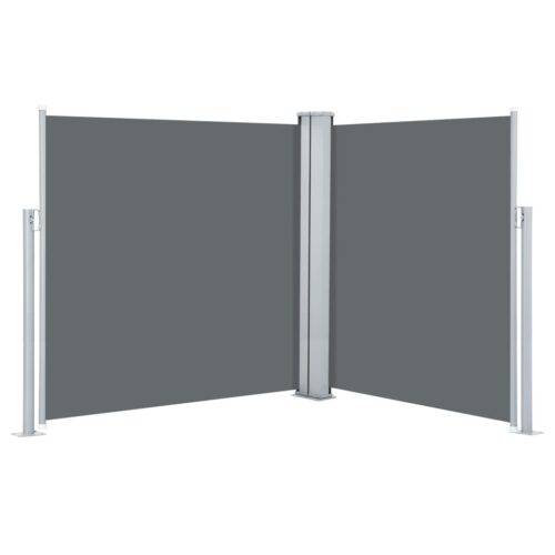 Patio Retractable Double Side Awning 170x600cm Anthracite