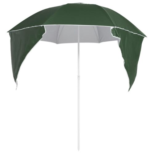 Beach Umbrella with Side Walls Green 215cm - Image 4