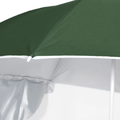 Beach Umbrella with Side Walls Green 215cm - Image 5