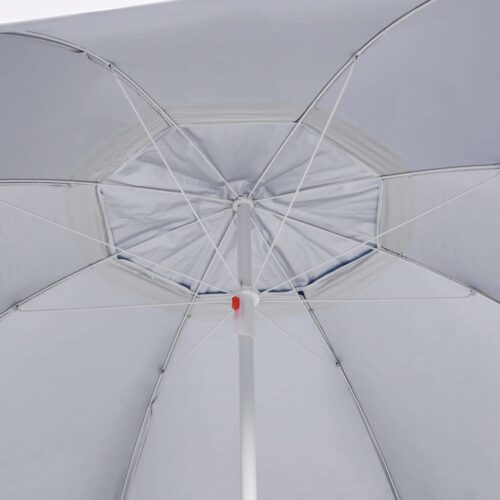 Beach Umbrella with Side Walls Blue 215cm - Image 6