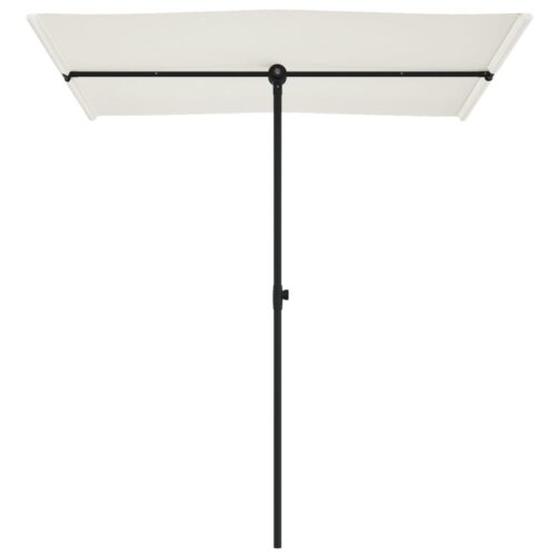 Outdoor Parasol with Aluminium Pole 180x110cm Sand White - Image 4