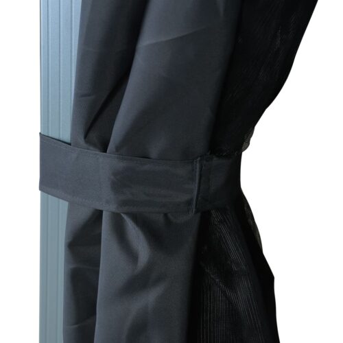 Gazebo with Curtain 300x300cm Anthracite Aluminium - Image 7