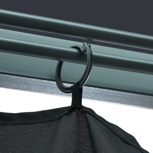 Gazebo with Curtain 300x300cm Anthracite Aluminium - Image 8