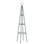 Garden Climbing Plant Racks 2pcs Dark Green 35x35x195cm Iron