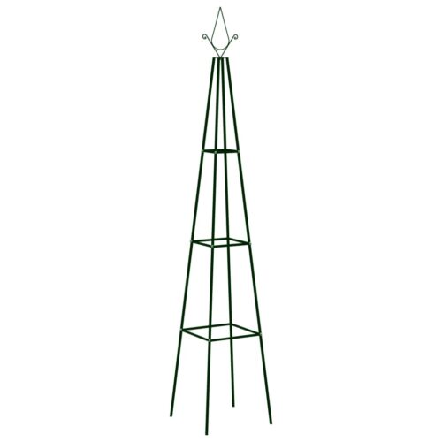 Garden Climbing Plant Racks 2pcs Dark Green 35x35x195cm Iron