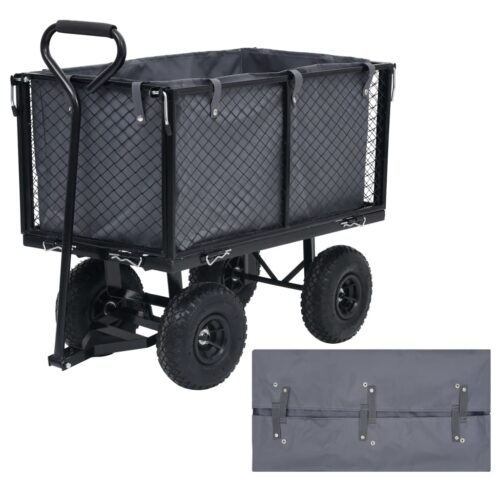 Garden Cart Liner Dark Grey 81x41x40cm Fabric