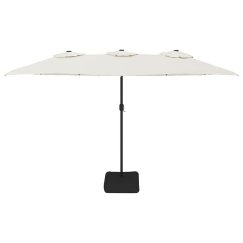 Double-Head Parasol Sand White 449x245cm - Image 3