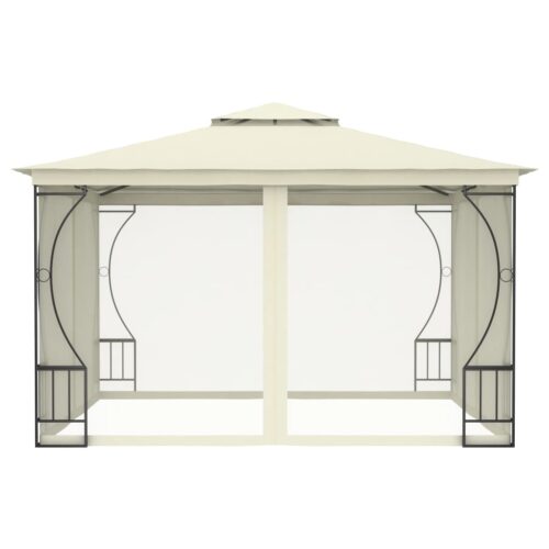 Gazebo with Nets 300x300x265cm Cream - Image 2