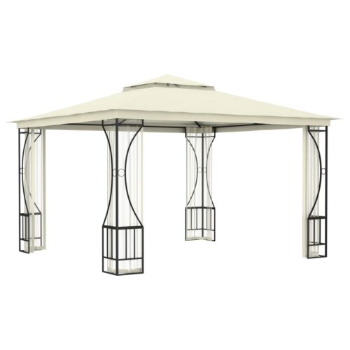 Gazebo with Nets 300x300x265cm Cream - Image 3