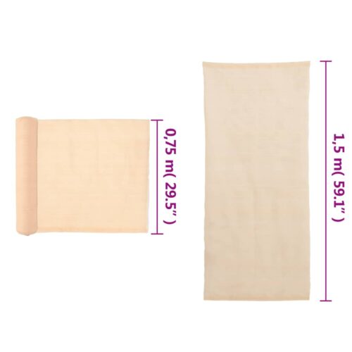Privacy Net HDPE 1.5x10m Beige Outdoor Garden Balcony UV Protective Fence Screen - Image 5