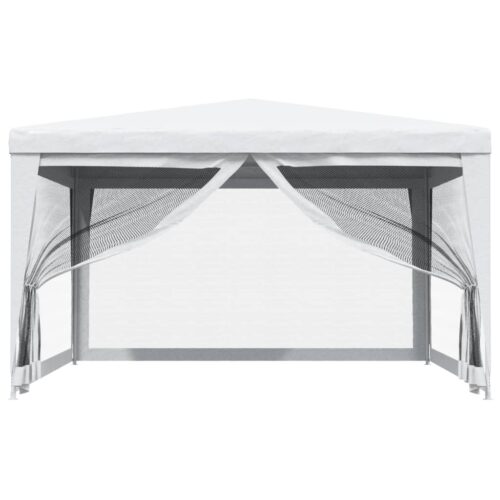 Party Tent with 4 Mesh Sidewalls 4x4m White - Image 3