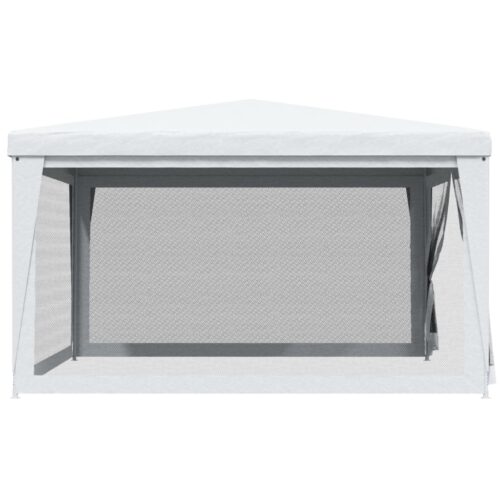Party Tent with 4 Mesh Sidewalls 4x4m White - Image 4