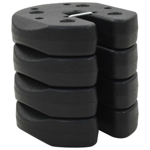 Gazebo Weight Plates 4pcs Black 220x50 mm Concrete