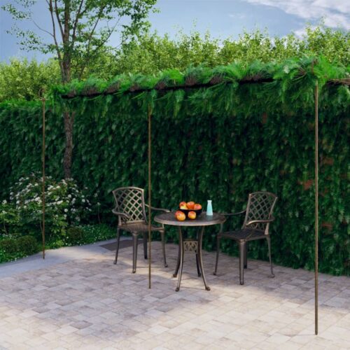 Garden Pergola Antique Brown 6x3x2.5m Iron - Image 8