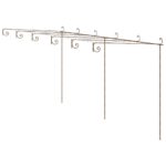 Garden Pergola Antique Brown 6x3x2.5m Iron