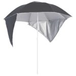 Beach Umbrella with Side Walls Anthracite 215cm