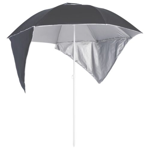 Beach Umbrella with Side Walls Anthracite 215cm