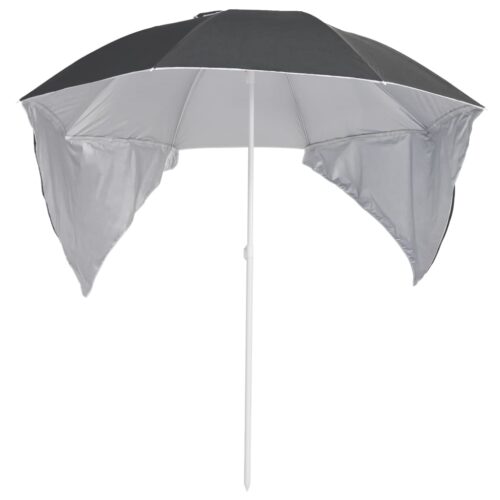 Beach Umbrella with Side Walls Anthracite 215cm - Image 2