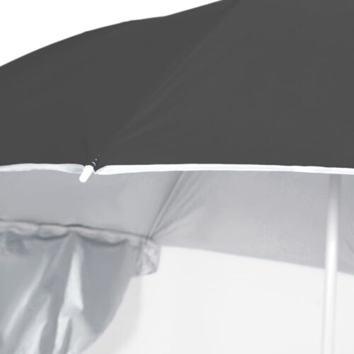 Beach Umbrella with Side Walls Anthracite 215cm - Image 5