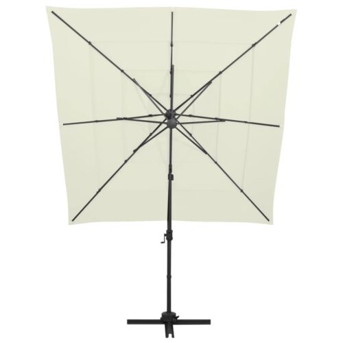 4-Tier Parasol with Aluminium Pole Sand 250x250cm - Image 5