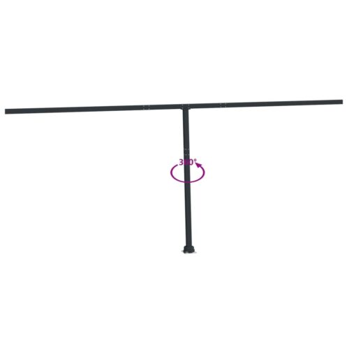 Awning Post Set Anthracite 600x245cm Iron - Image 6