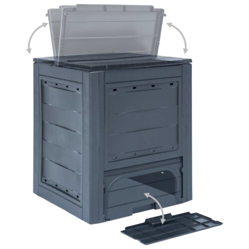 Garden Composters 2pcs Grey 60x60x73cm 520 L - Image 4