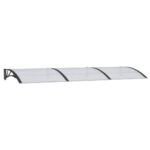 Door Canopy Black 300x100cm Polycarbonate
