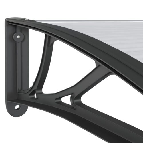 Door Canopy Black 300x100cm Polycarbonate - Image 5