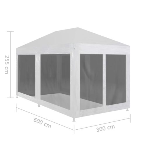 Party Tent with 6 Mesh Sidewalls 6x3 m - Image 5