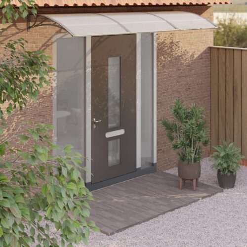 Door Canopy Grey 300x100cm Polycarbonate - Image 7