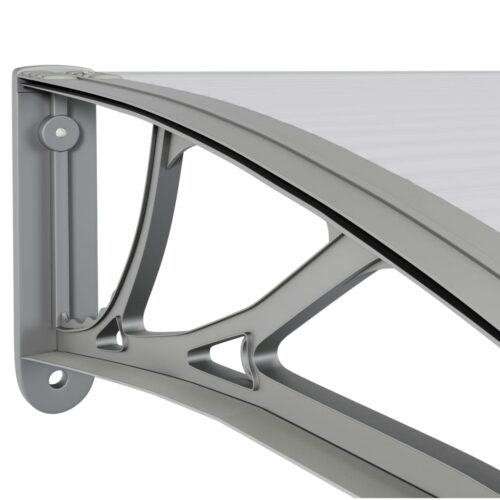 Door Canopy Grey 300x100cm Polycarbonate - Image 5