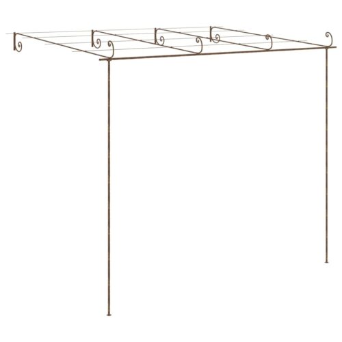 Garden Pergola Antique Brown 4x3x2.5m Iron - Image 4