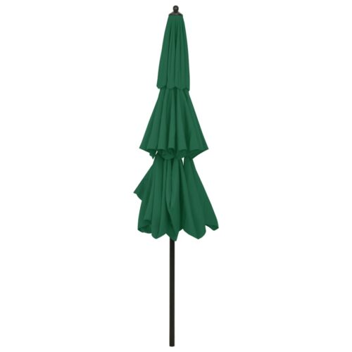 3-Tier Parasol with Aluminium Pole Green 3 m - Image 4