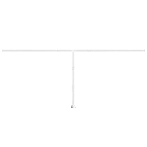 Awning Post Set White 600x245cm Iron - Image 3