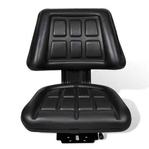 Tractor Seat with Backrest Black - Image 2
