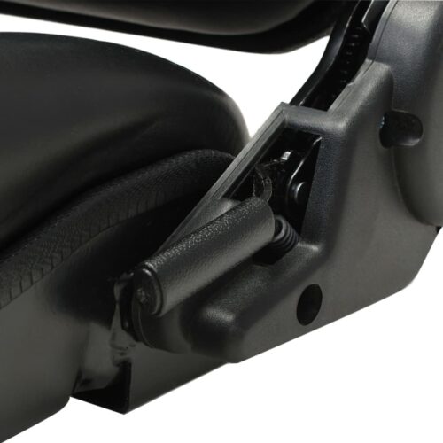 Forklift Tractor Seat with Adjustable Backrest Black - Image 6