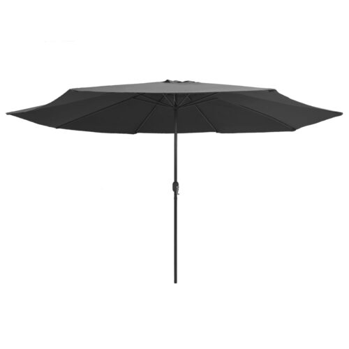 Outdoor Parasol with Metal Pole 390cm Anthracite - Image 2
