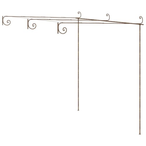 Garden Pergola Antique Brown 3x3x2.5m Iron