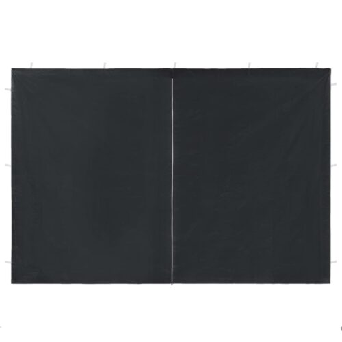Party Tent Sidewall 2pcs with Zipper PE Anthracite - Image 2