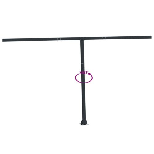 Awning Post Set Anthracite 450x245cm Iron - Image 6