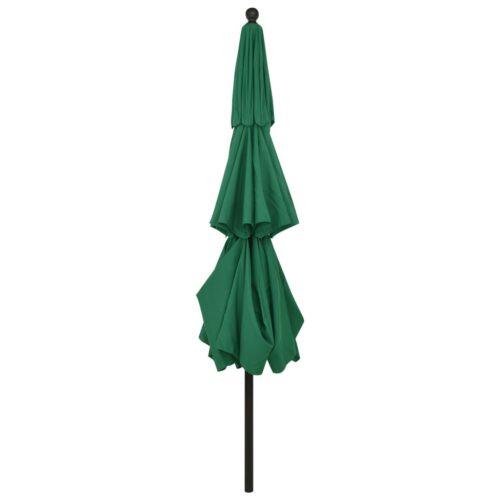 3-Tier Parasol with Aluminium Pole Green 3.5 m - Image 4