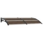 Door Canopy Black 200x100cm PC