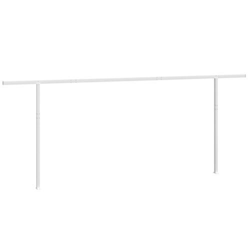 Awning Post Set White 600x245cm Iron