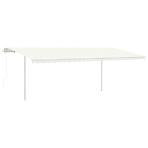 Awning Post Set White 600x245cm Iron - Image 6