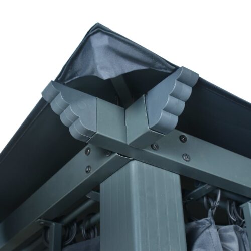 Gazebo with Curtain 400x300cm Anthracite Aluminium - Image 8